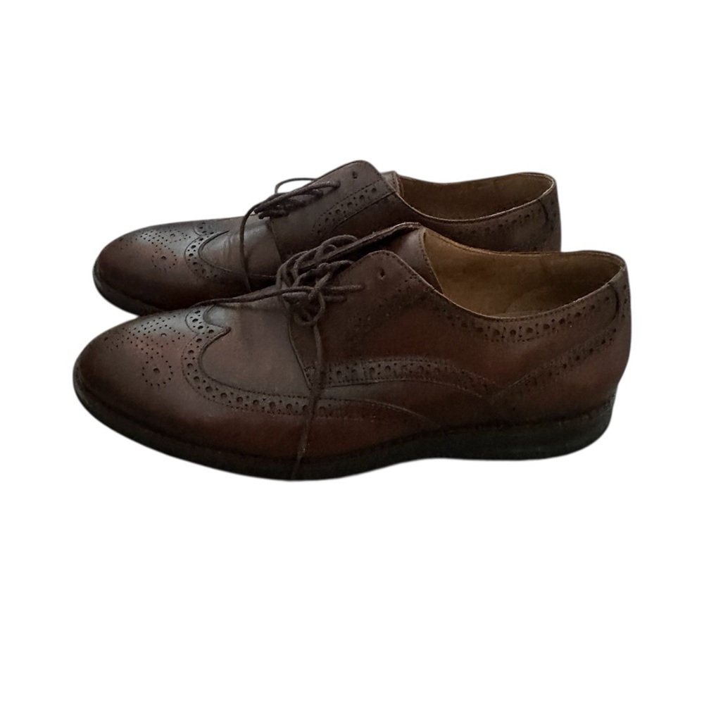 Elegant Brown Leather Men's Oxfords